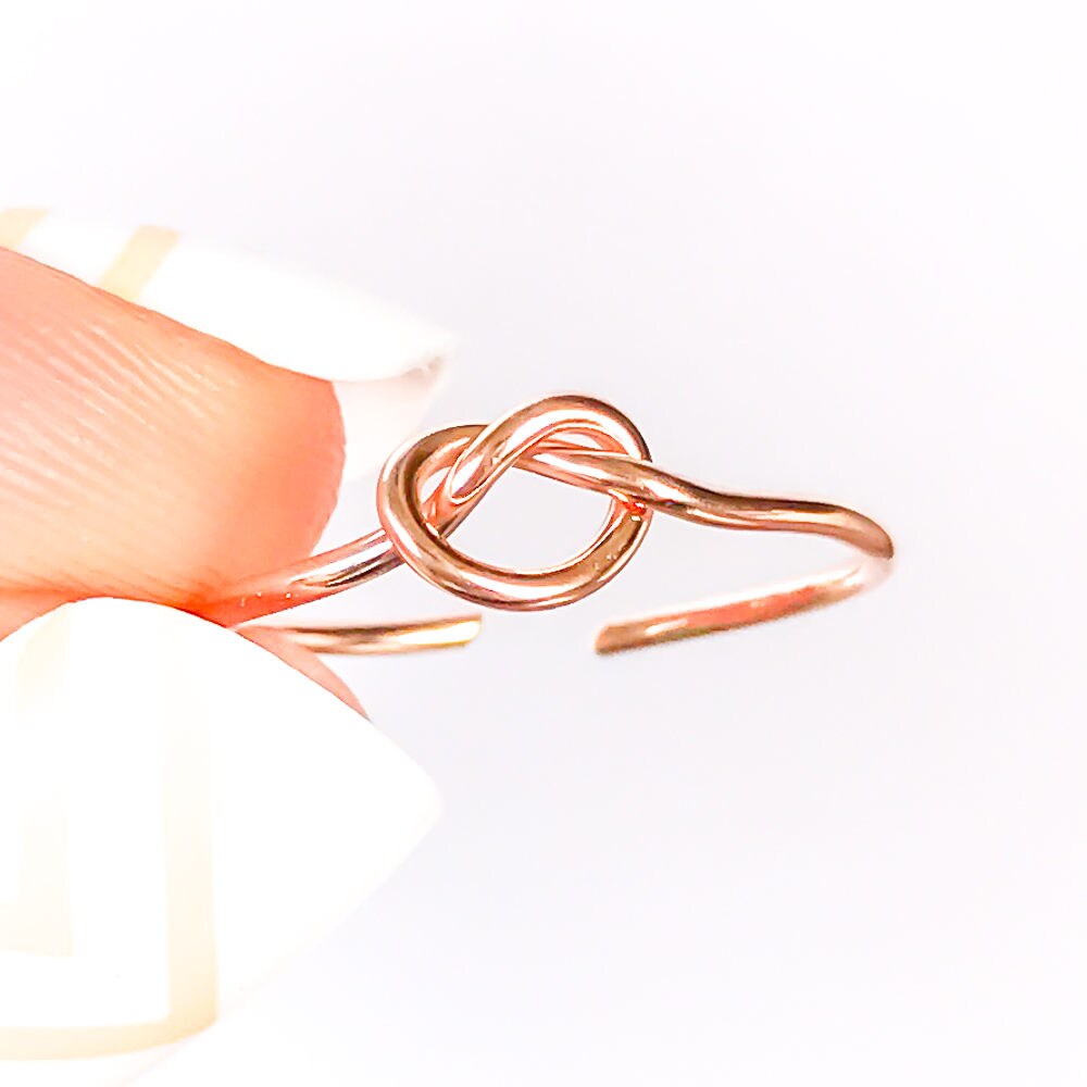 Knot Toe Ring, 14K Rose Gold Filled