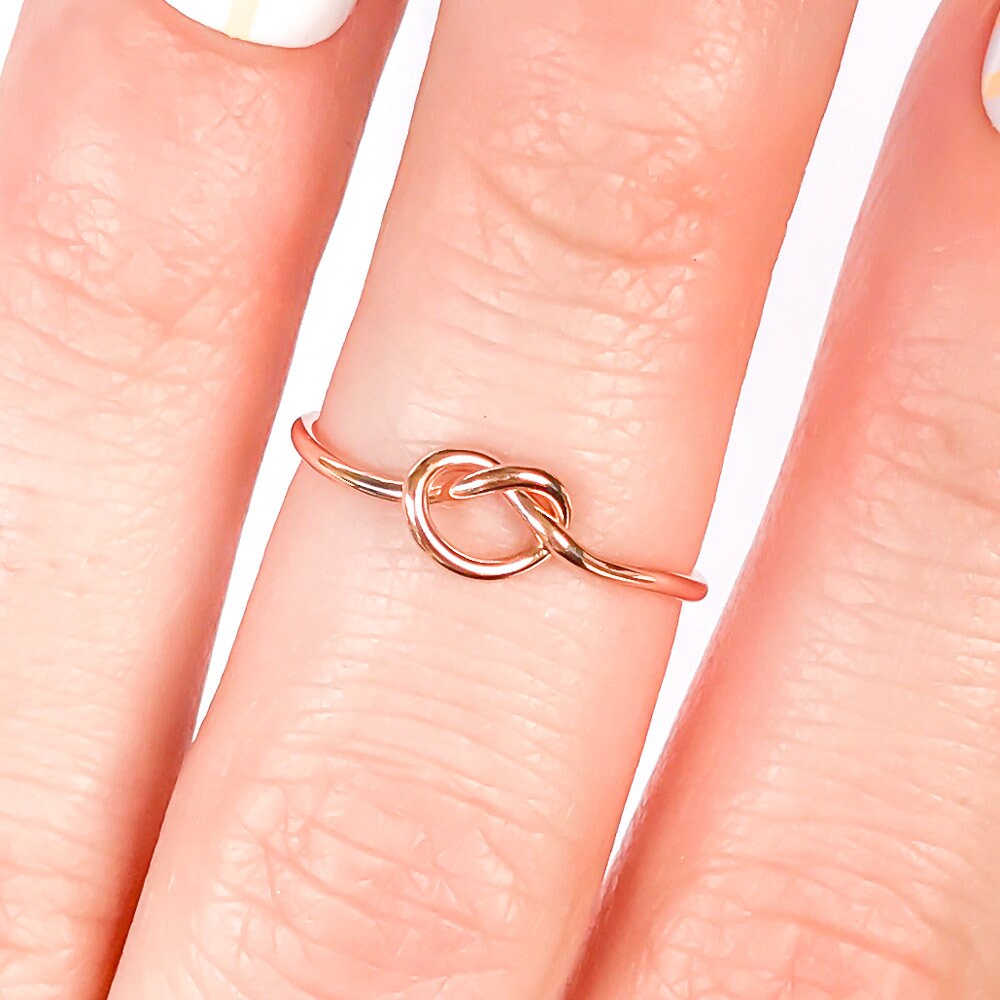 Knot Toe Ring, 14K Rose Gold Filled