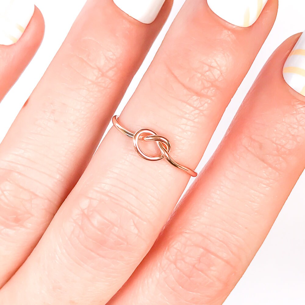 Knot Toe Ring, 14K Rose Gold Filled