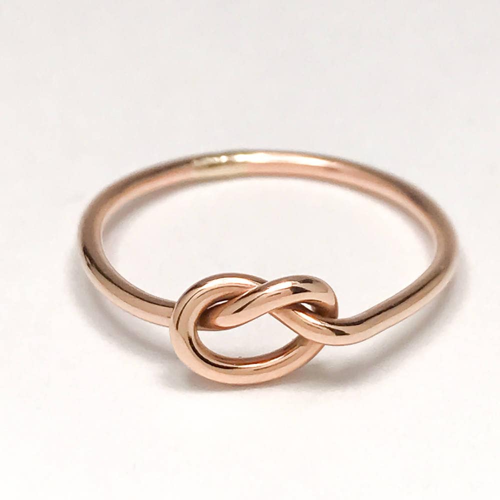 SIZE 6.5 Knot Ring, 14K Rose Gold Filled