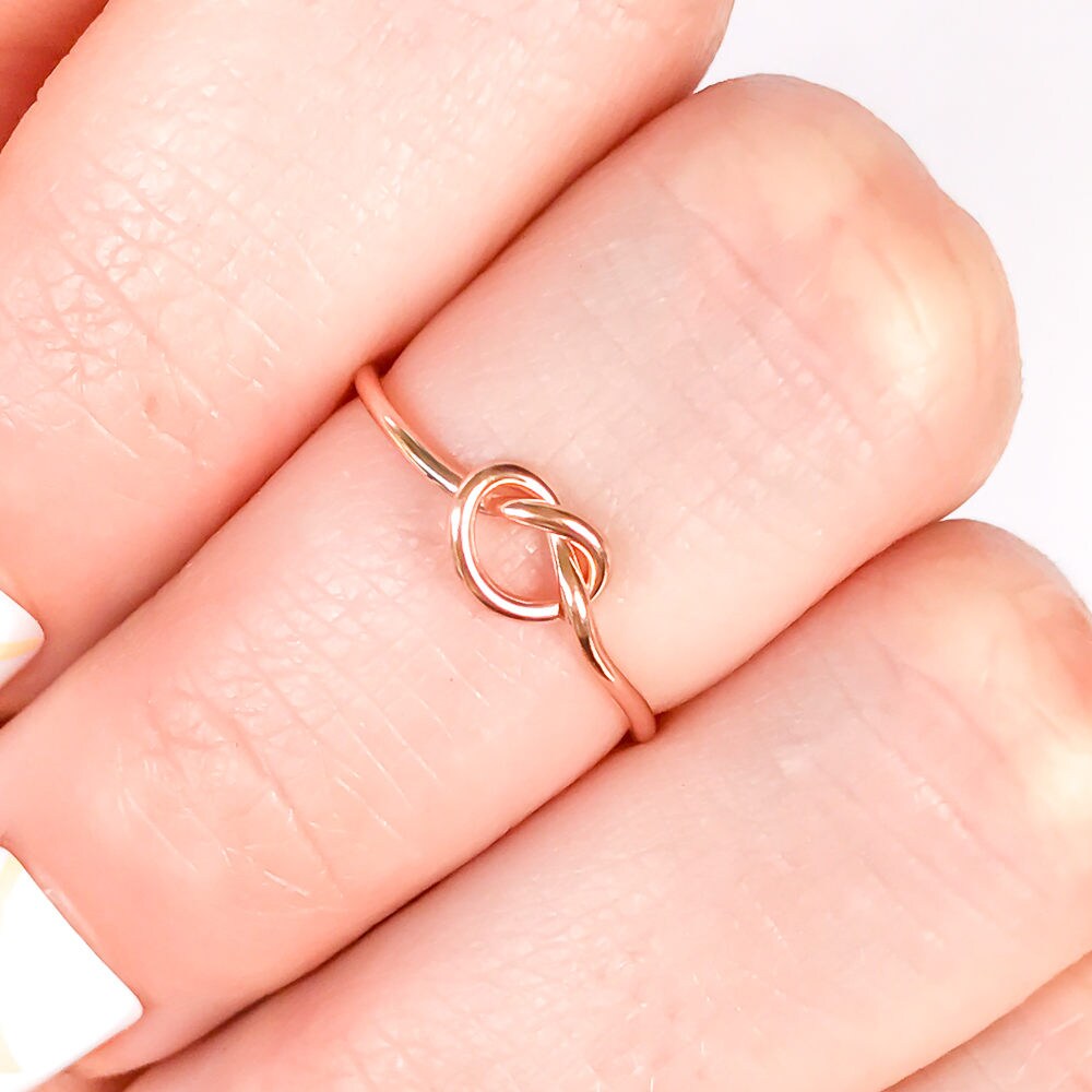 Knot Toe Ring, 14K Rose Gold Filled