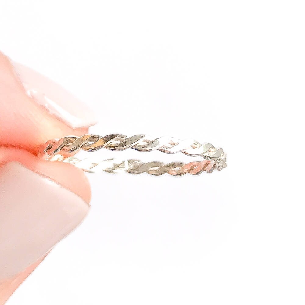 Twist Stack Ring, Sterling Silver
