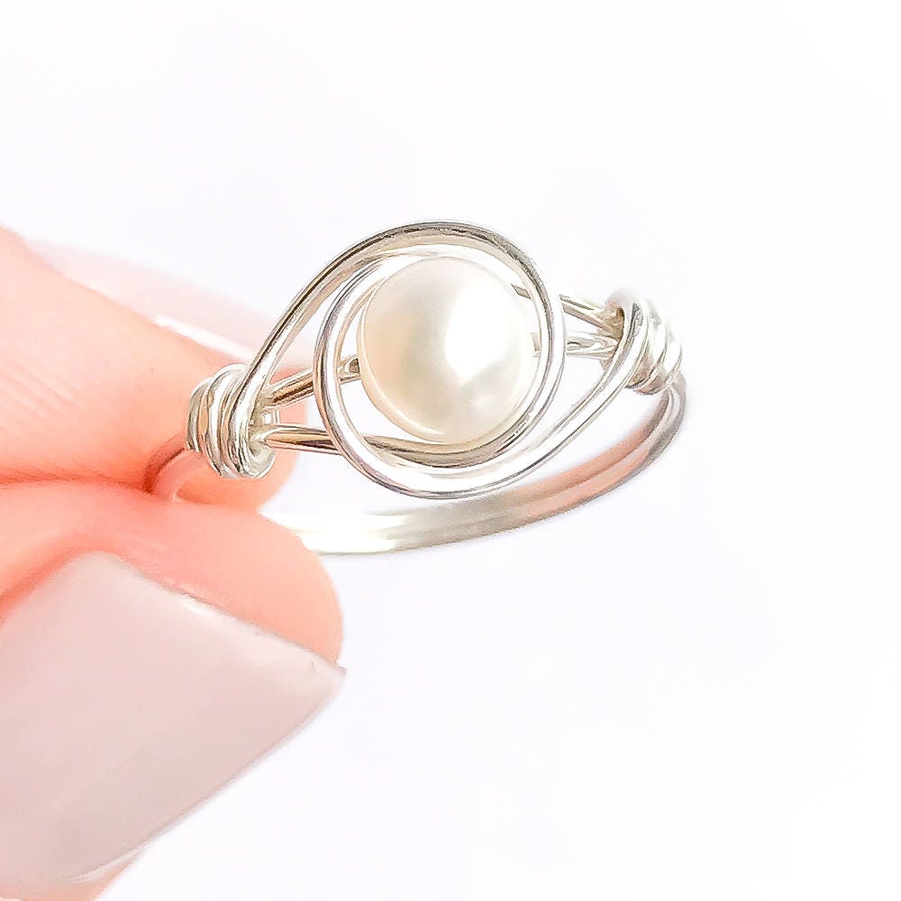 Genuine Freshwater Pearl Ring, Sterling Silver