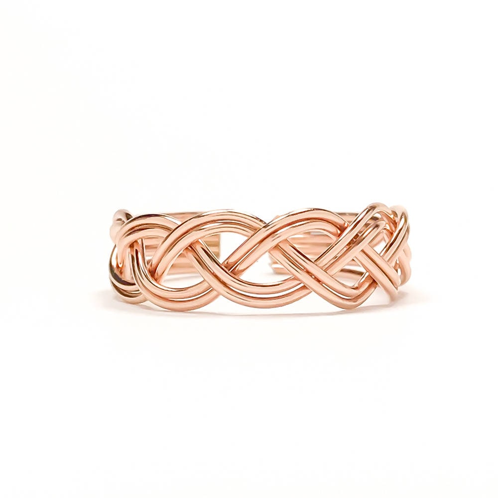 Braided Toe Ring, 14K Rose Gold Filled