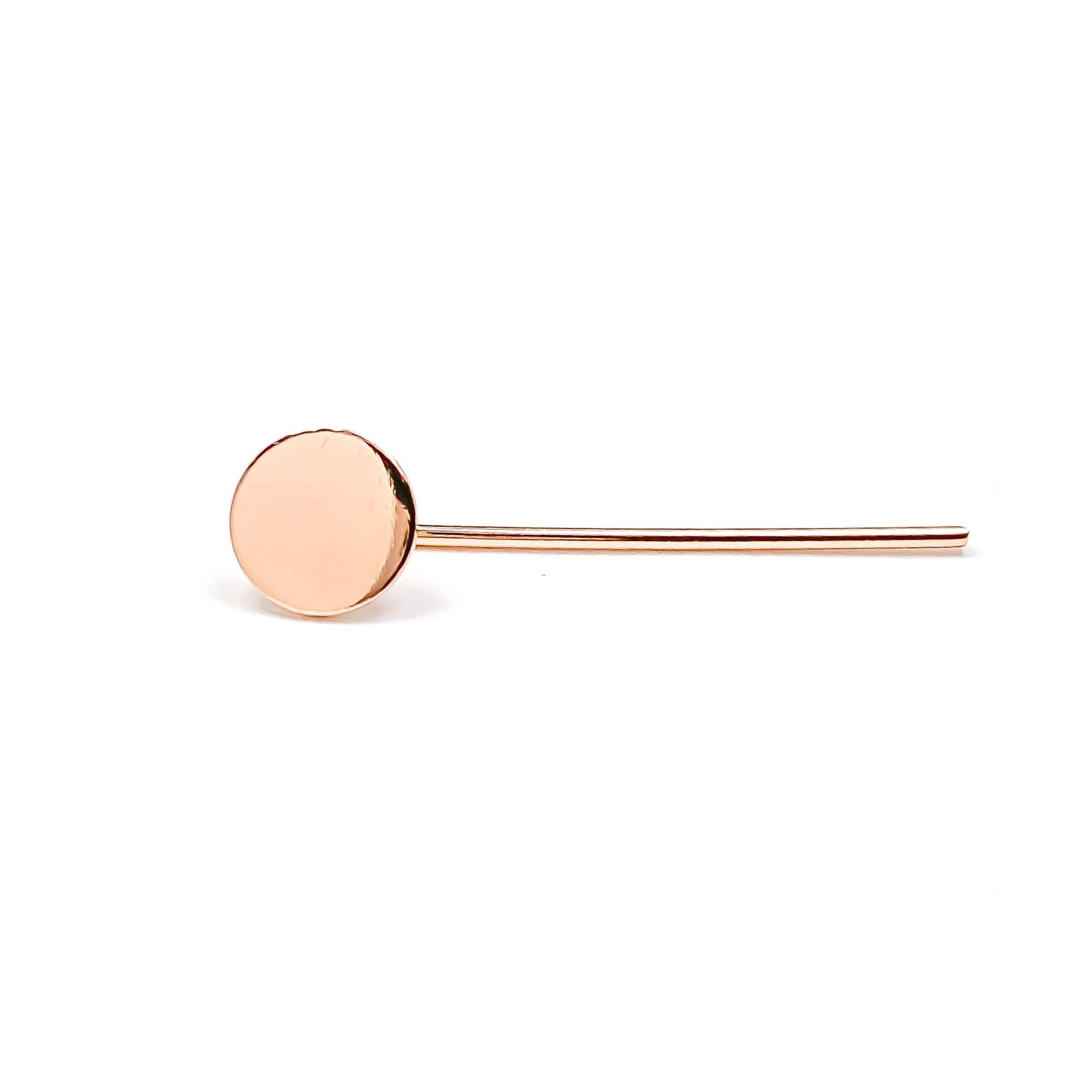 Disc Threader Earrings, 14K Rose Gold Filled