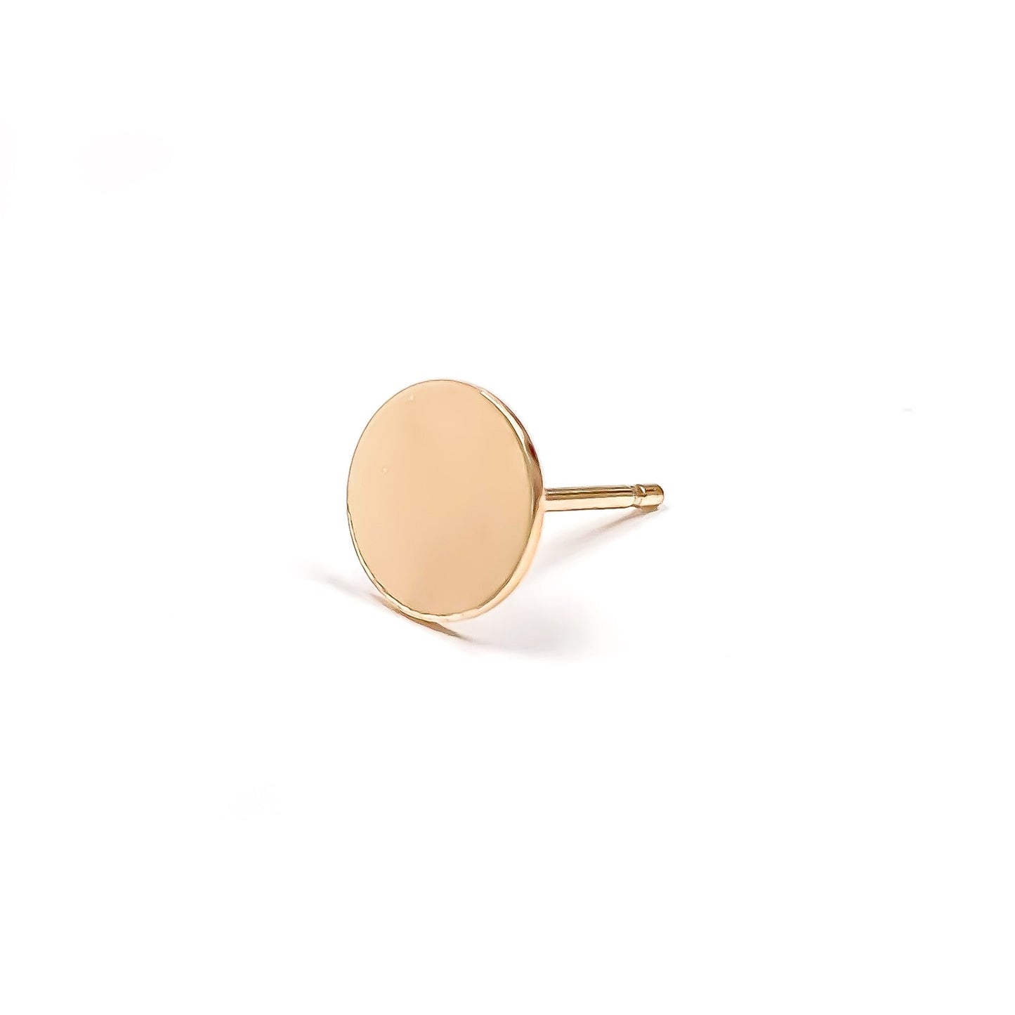 Disc Stud Earrings, 14K Gold Filled 6mm