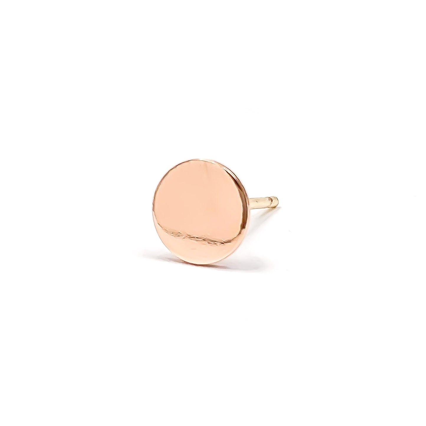 Disc Stud Earrings, 14K Rose Gold Filled