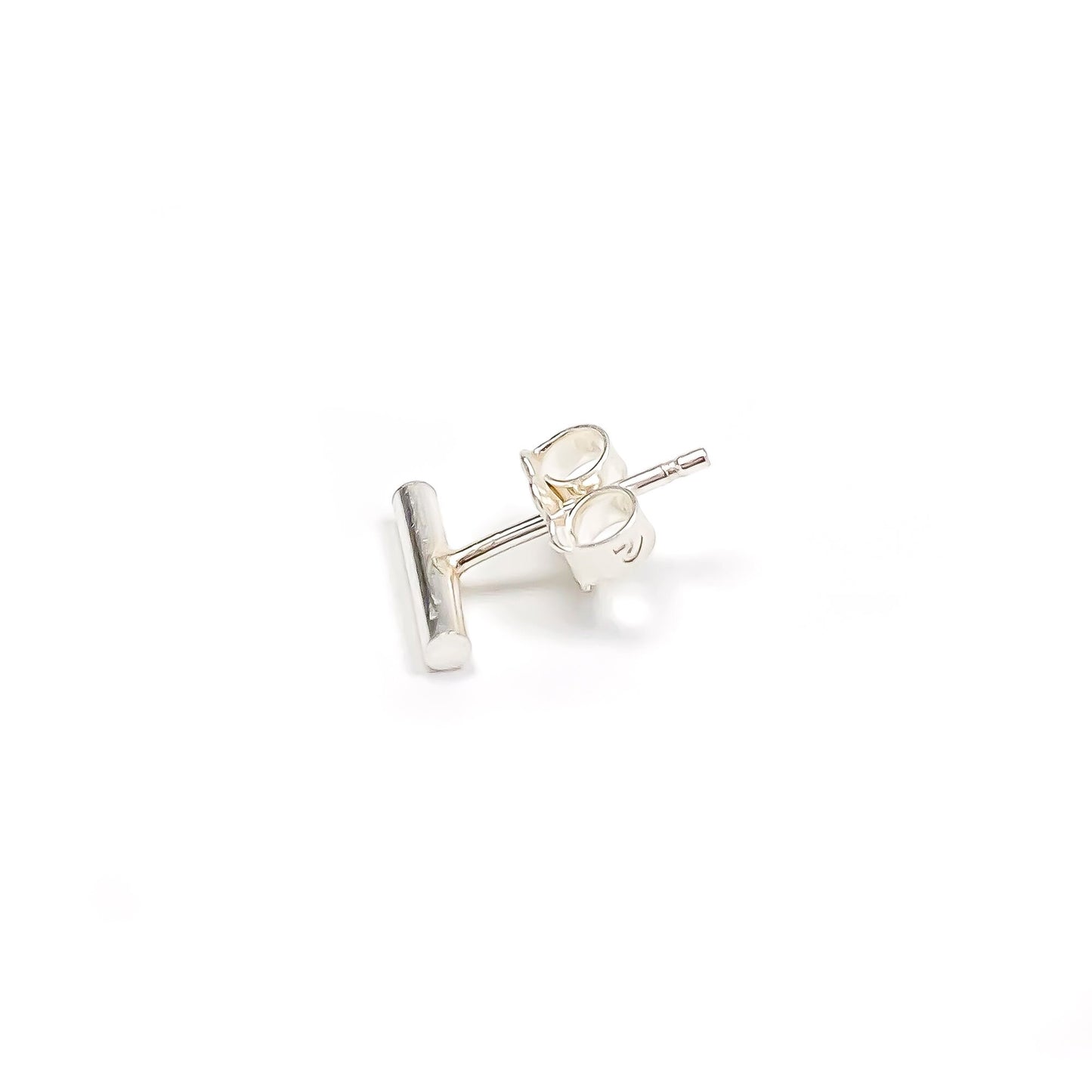 Dainty Round Bar Stud, Sterling Silver