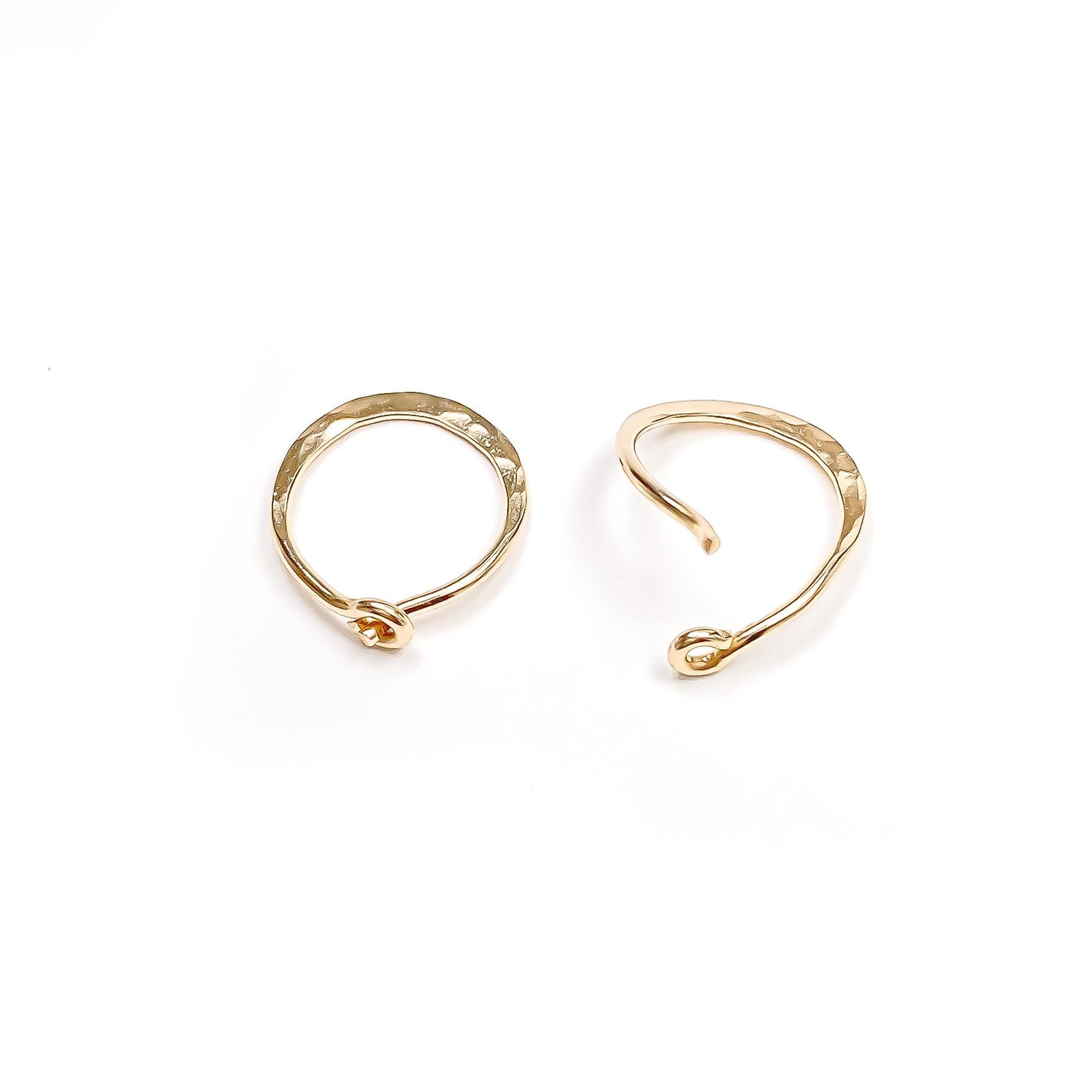Hammered Small Hoops, 10mm