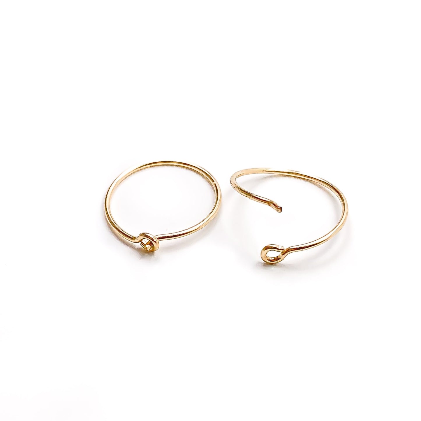 Small Gold Hoop Earrings, Gold Filled 9mm 11mm 12mm