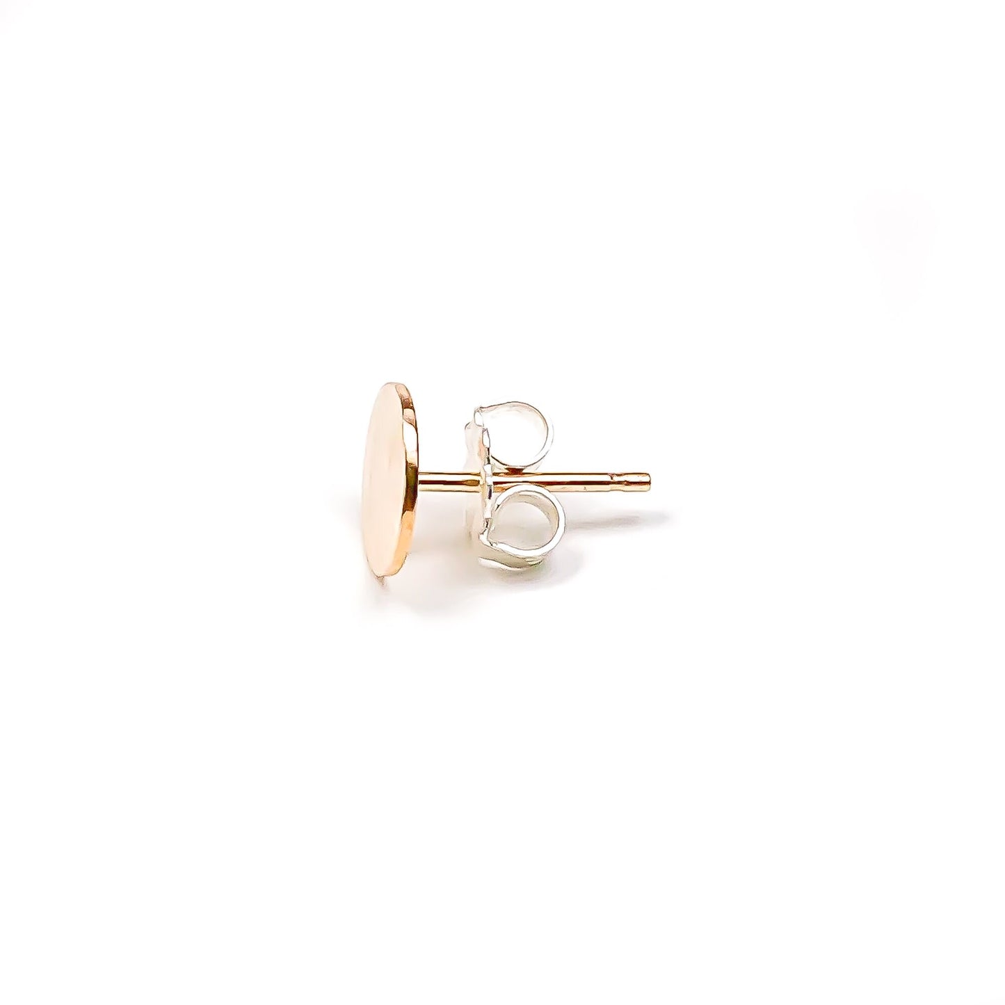 Disc Stud Earrings, 14K Gold Filled 6mm