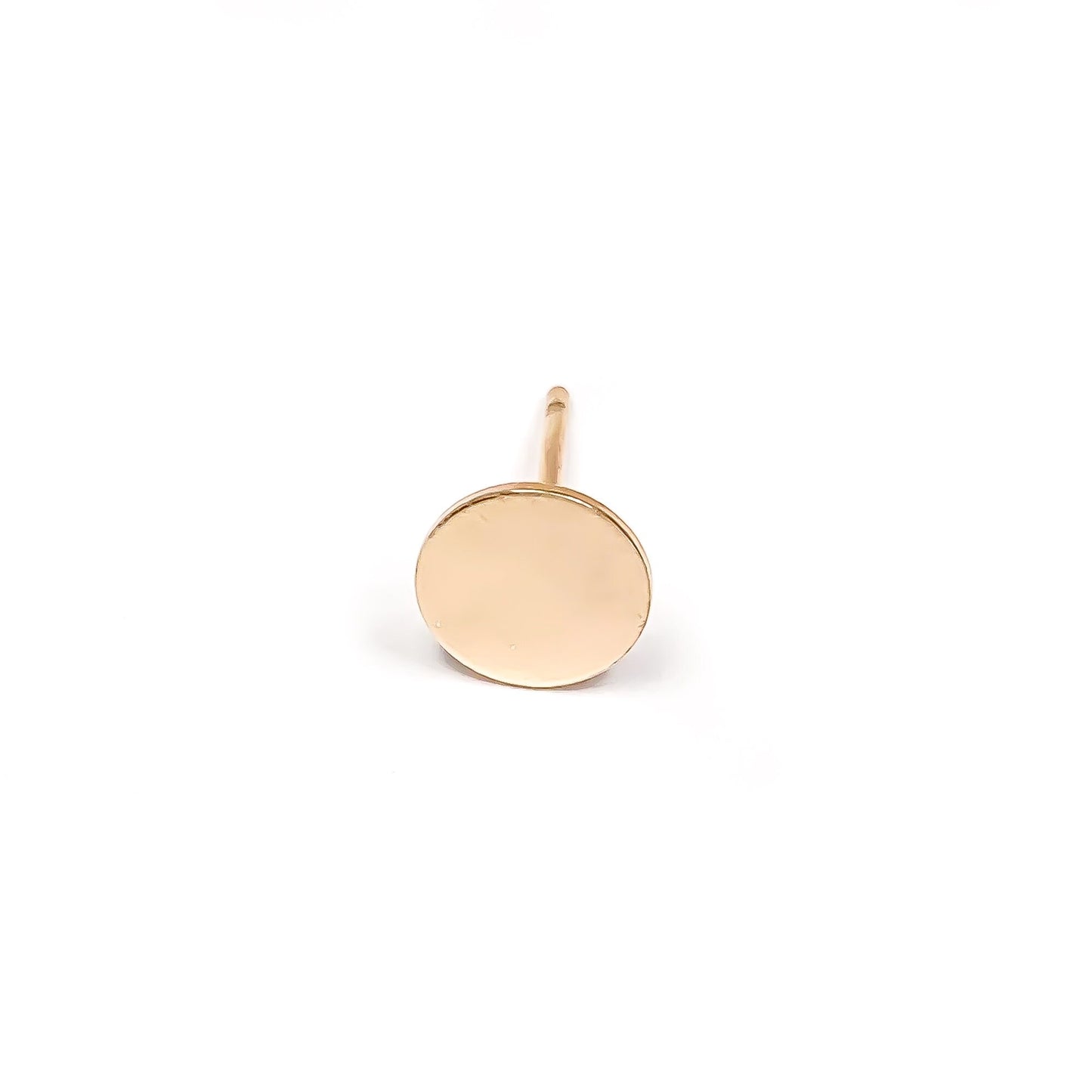 Disc Stud Earrings, 14K Gold Filled 6mm