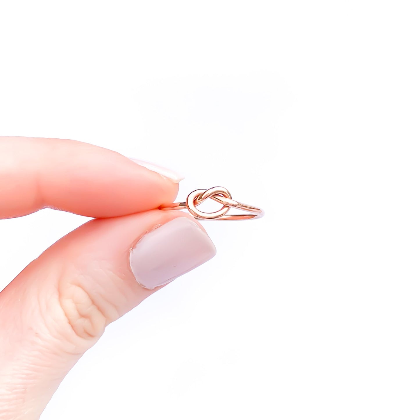 SIZE 6.5 Knot Ring, 14K Rose Gold Filled