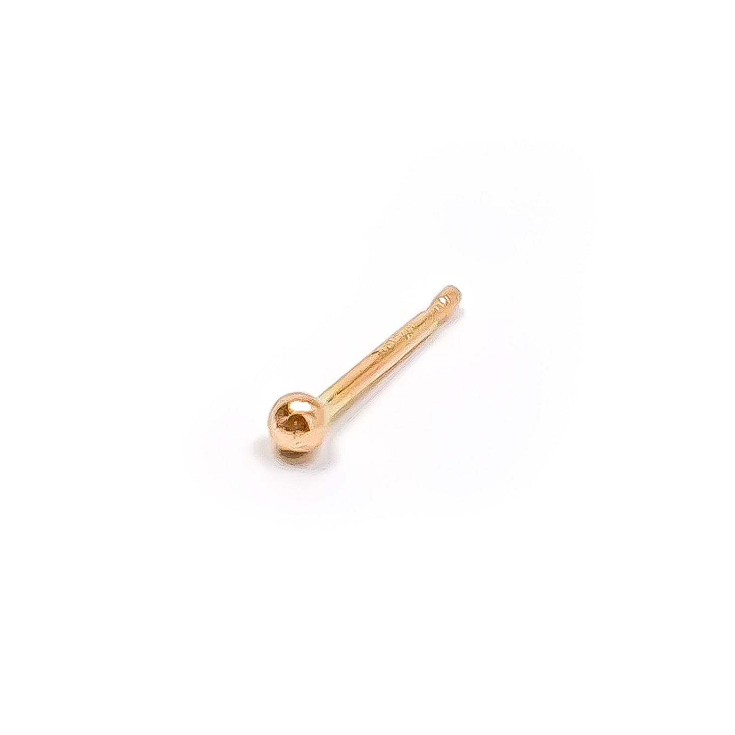 14K Solid Gold Ball Stud Earrings, Pair 1.9mm