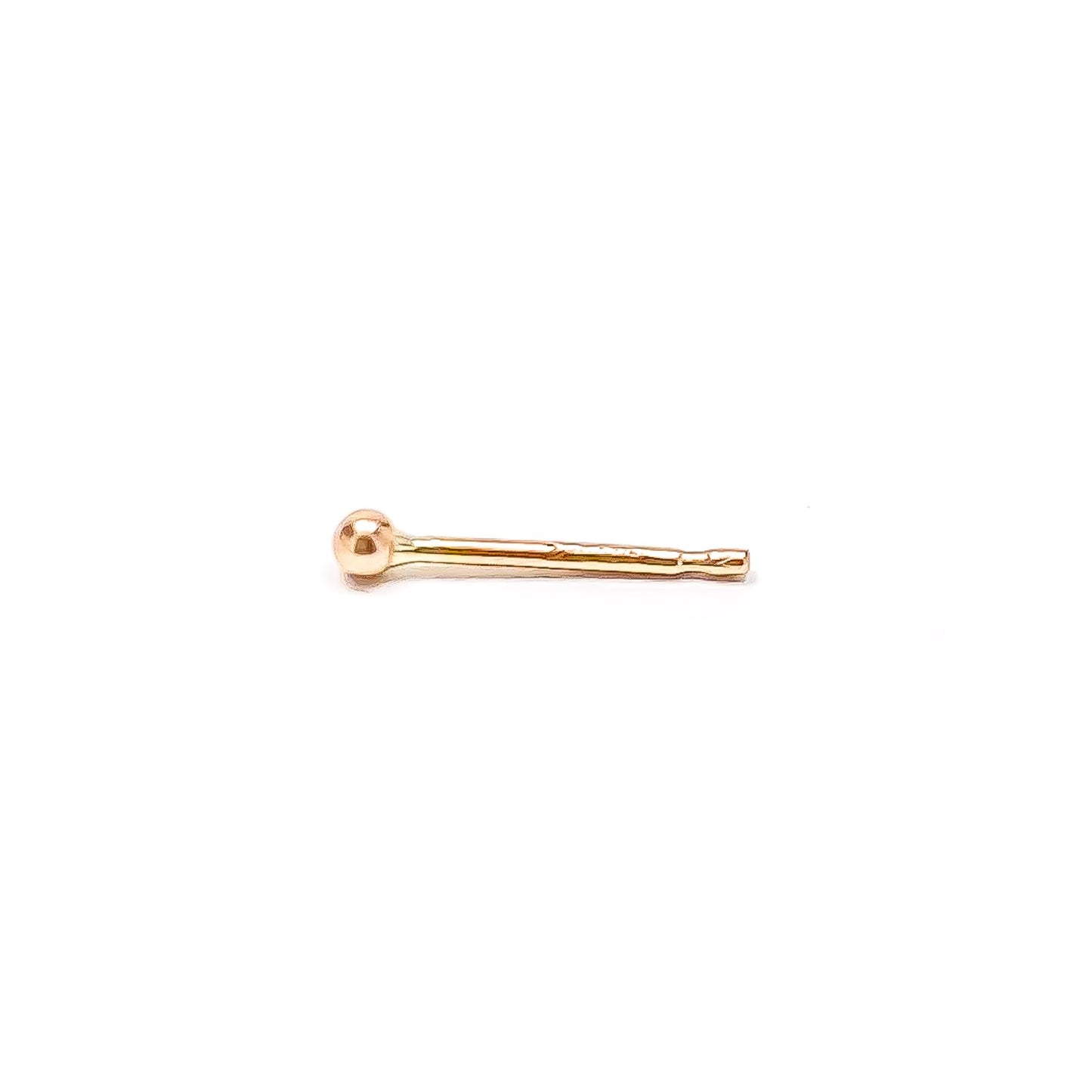 14K Solid Gold Ball Stud Earrings, Pair 1.9mm