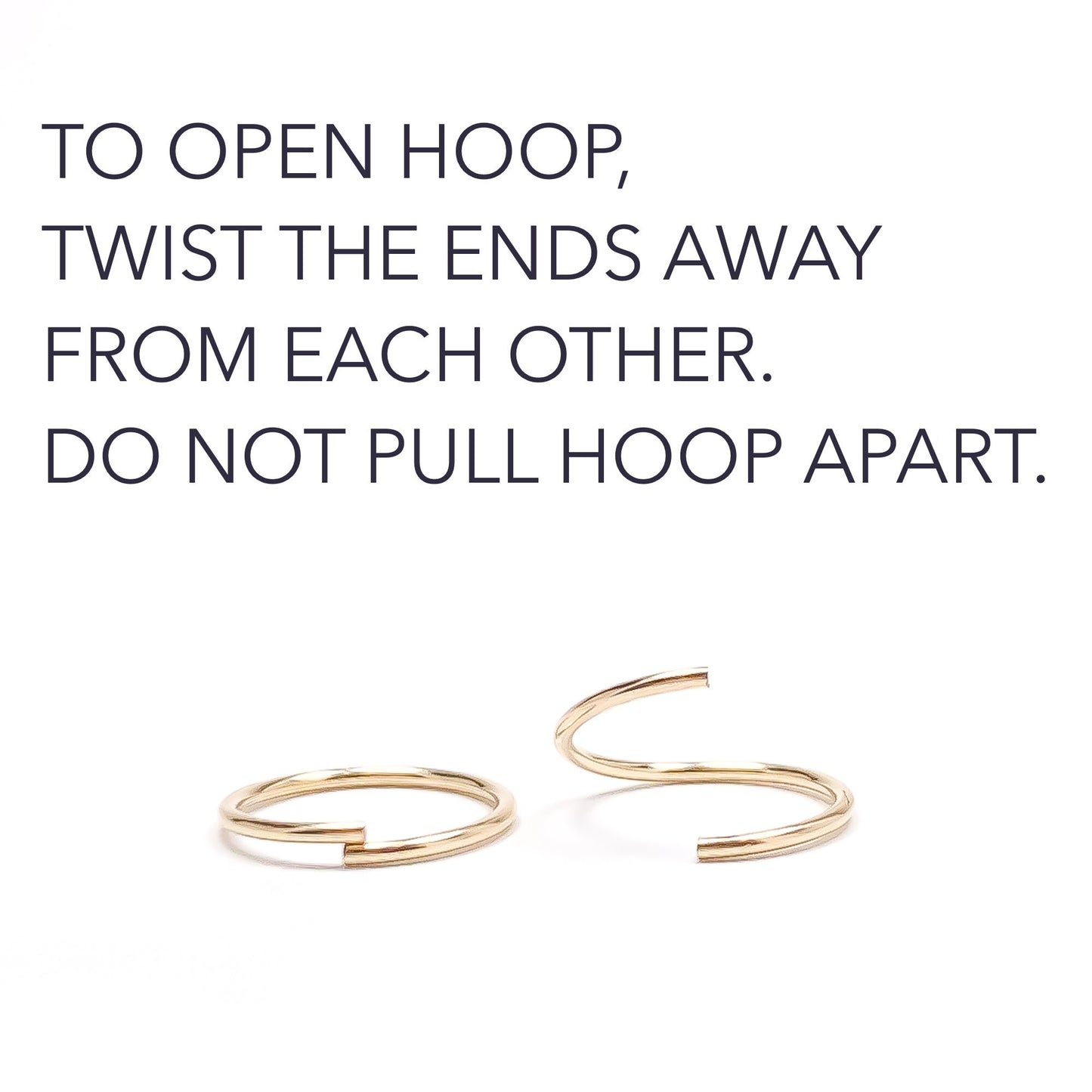 18K Solid Gold Nose Ring Hoop