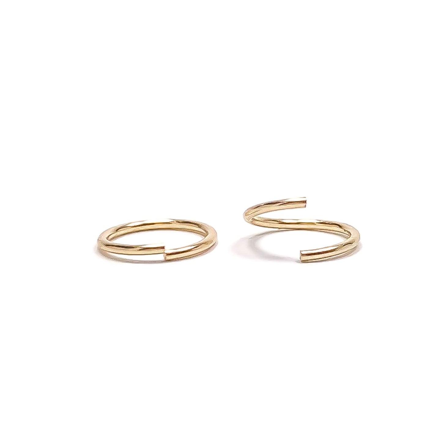 14K Gold Cartilage Hoop, Rook Hoop Earring