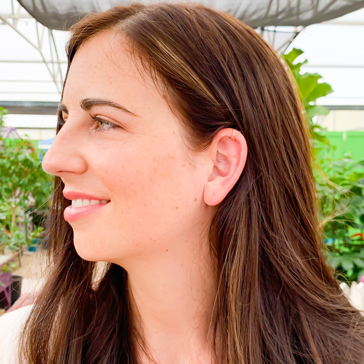 Top Cross Ear Cuff, 14K Rose Gold Filled