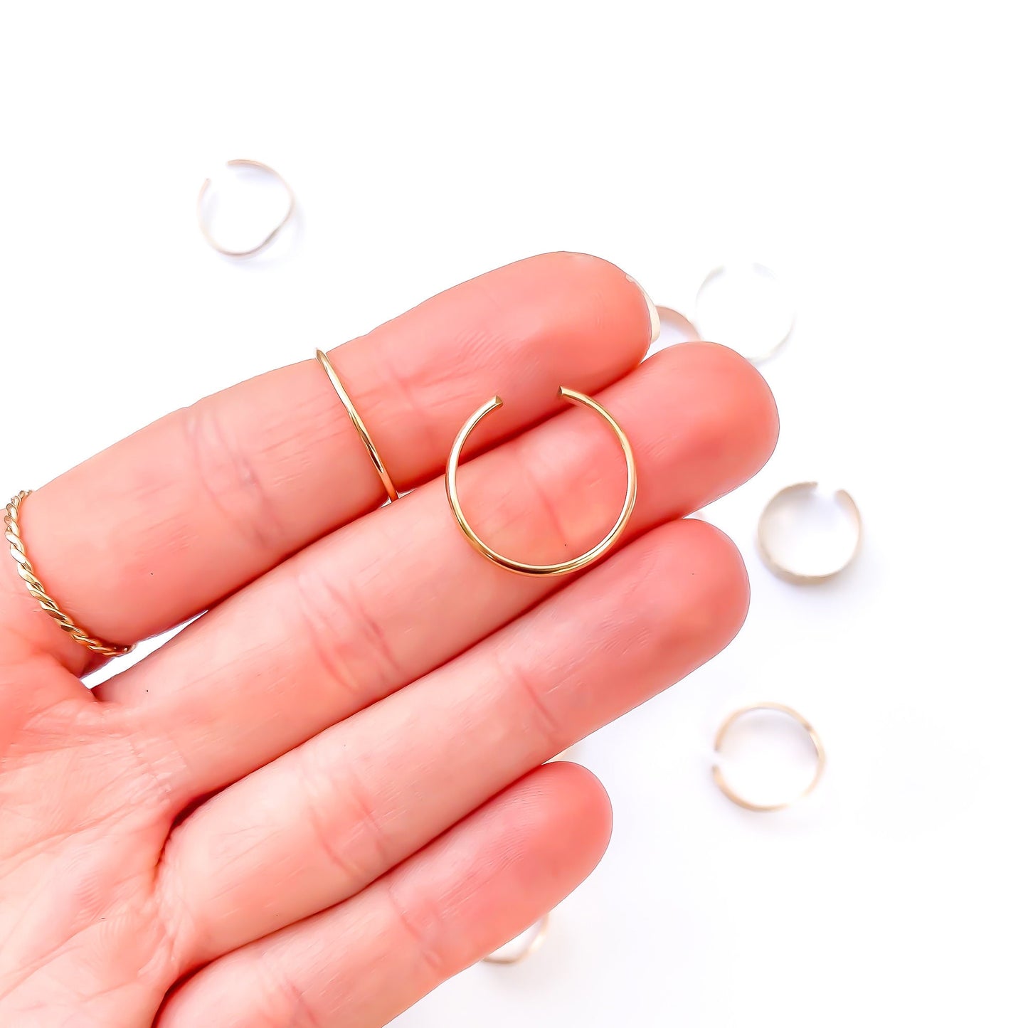 Dainty Half Round Toe Ring, 14K Gold Filled