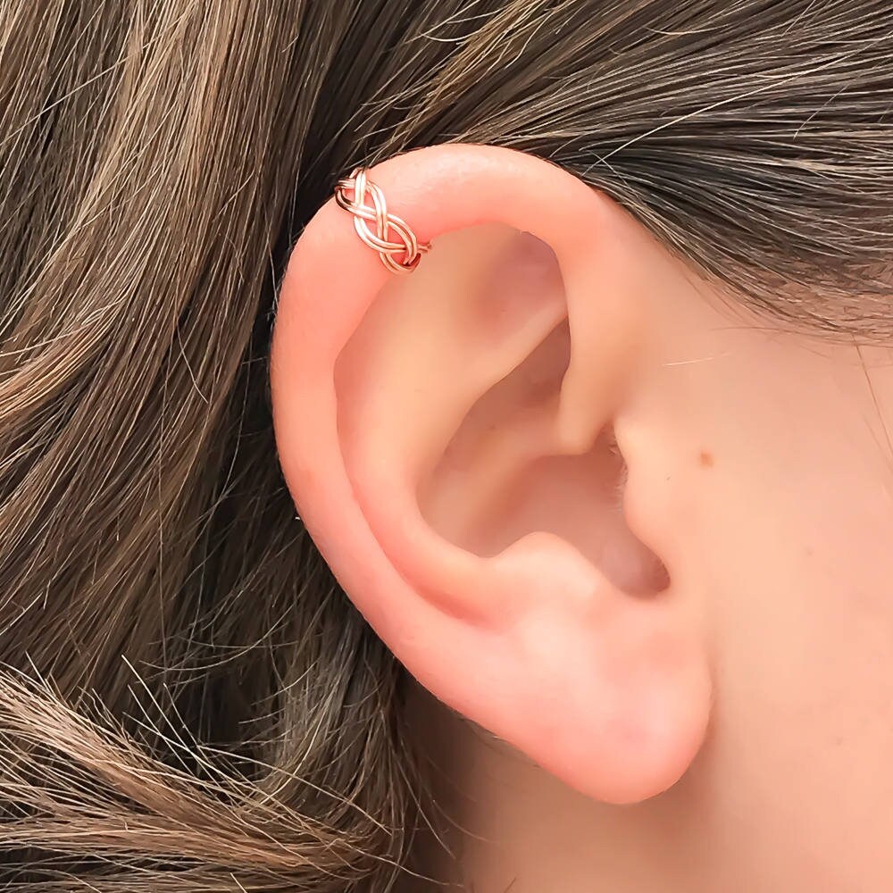 Braid Mini Ear Cuff, 14K Rose Gold Filled