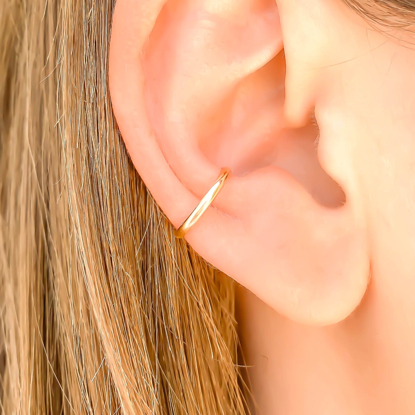 Half Round Gold Filled Ear Cuff