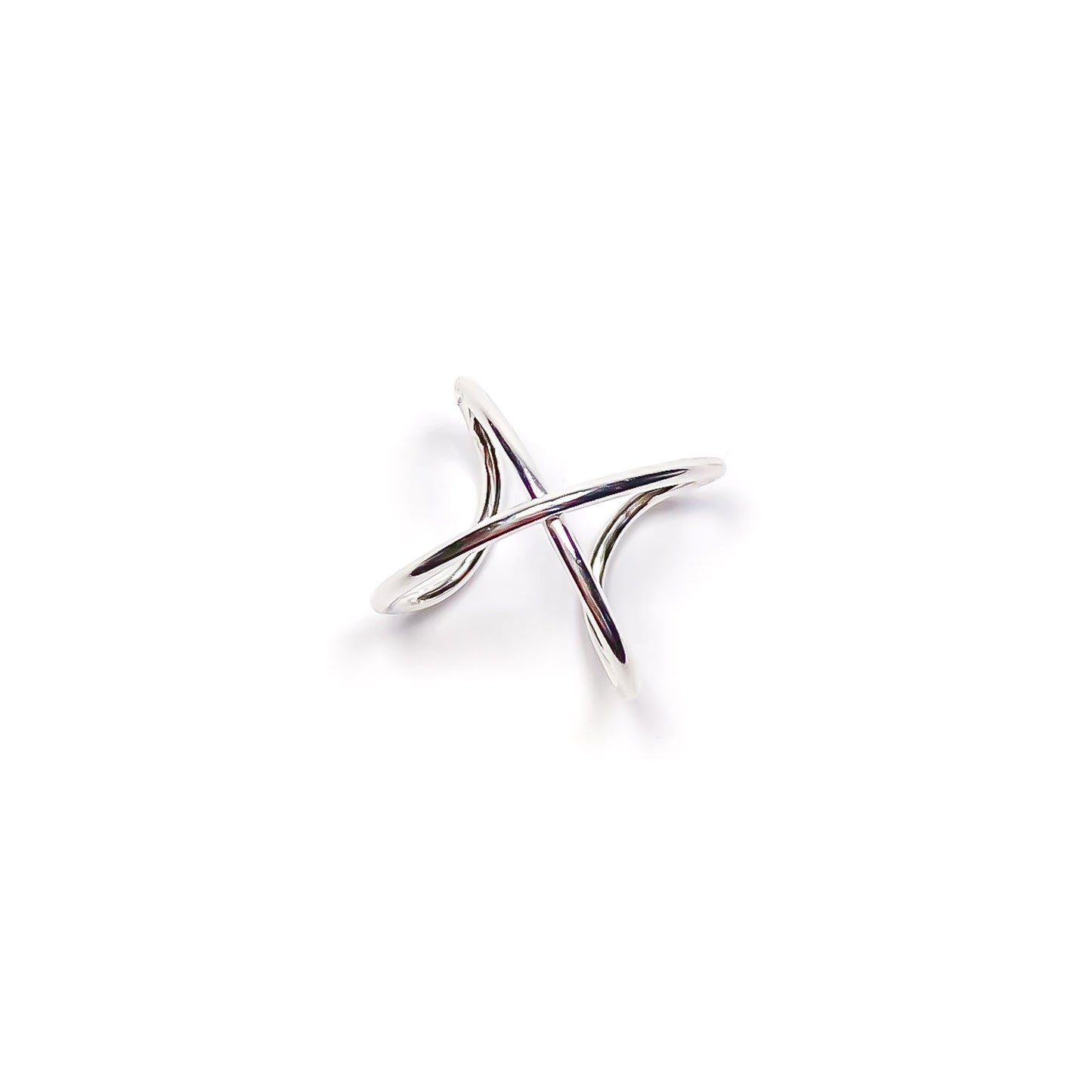 Top Cross Ear Cuff, Sterling Silver