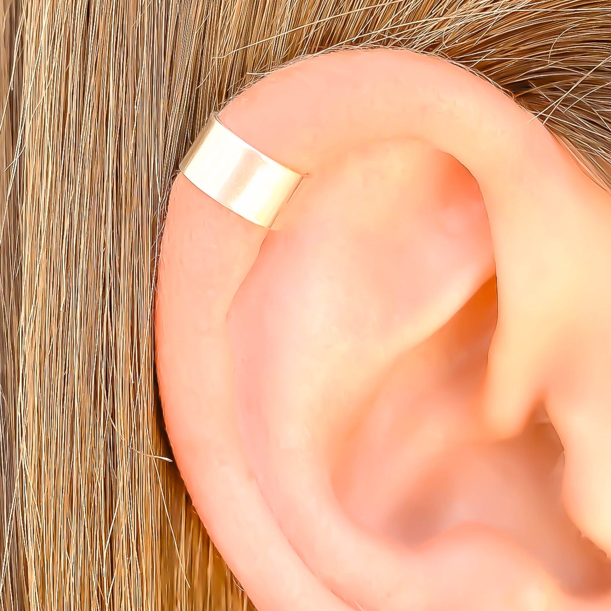 Wide Sterling Silver Ear Cuff – Hoops By Hand