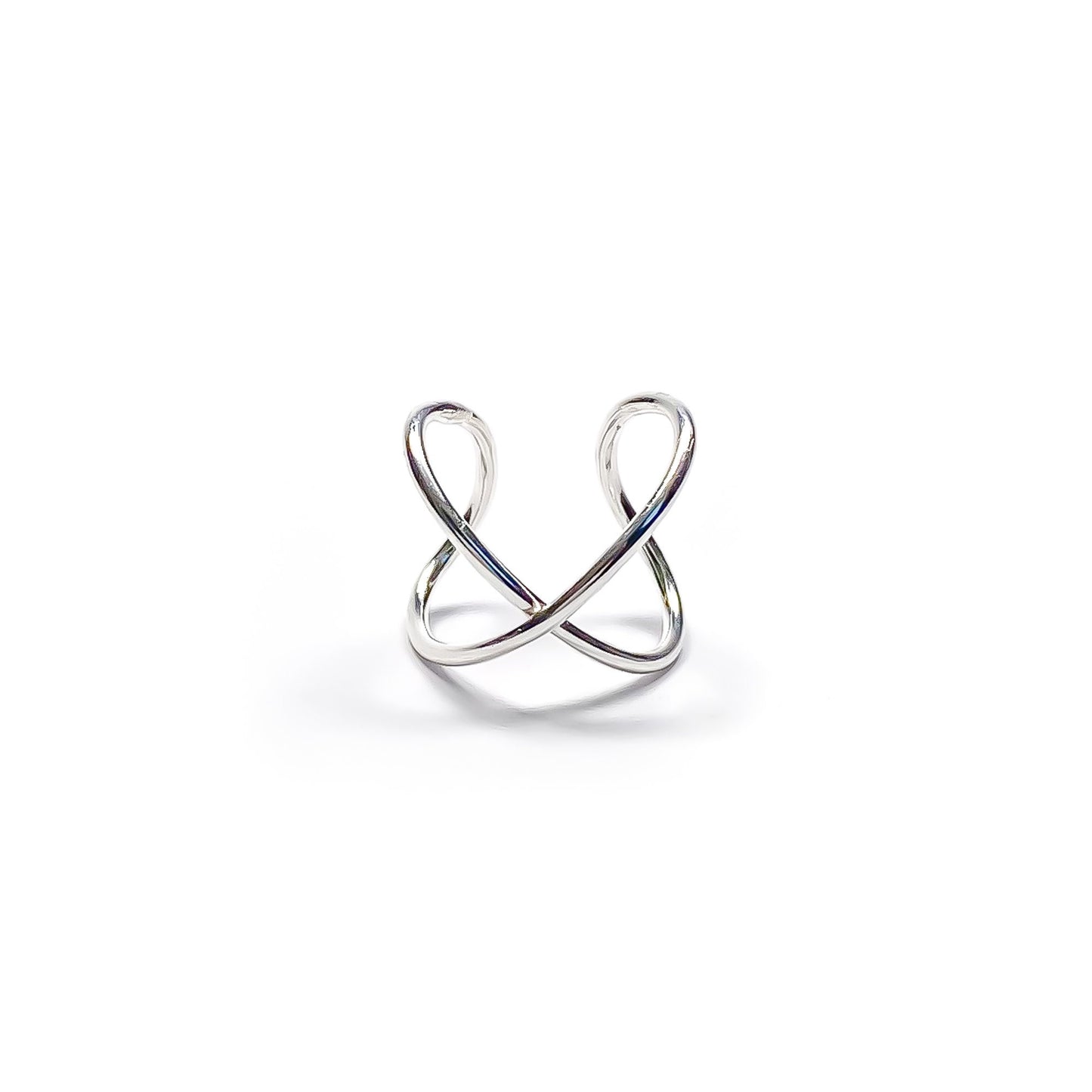 Top Cross Ear Cuff, Sterling Silver