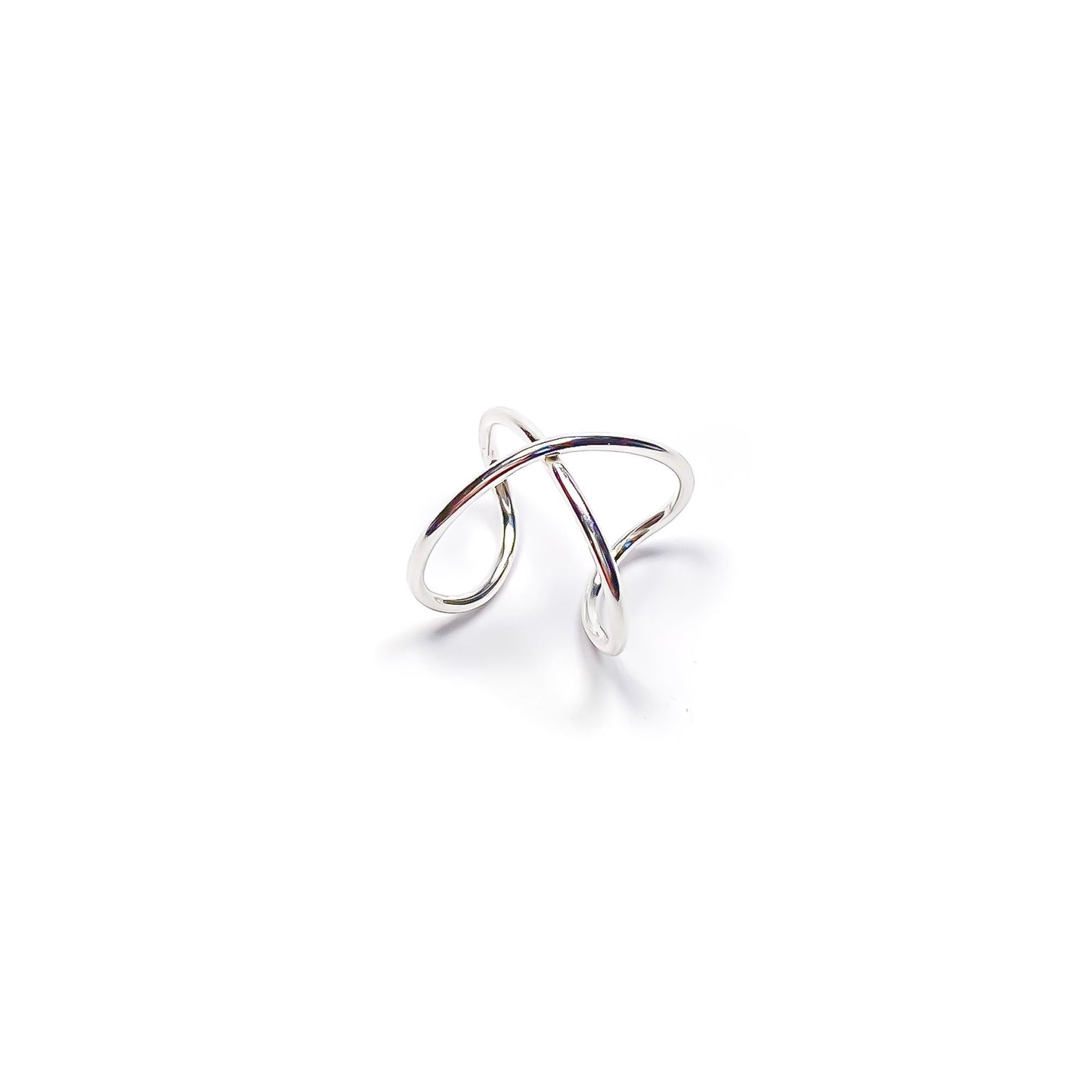 Top Cross Ear Cuff, Sterling Silver