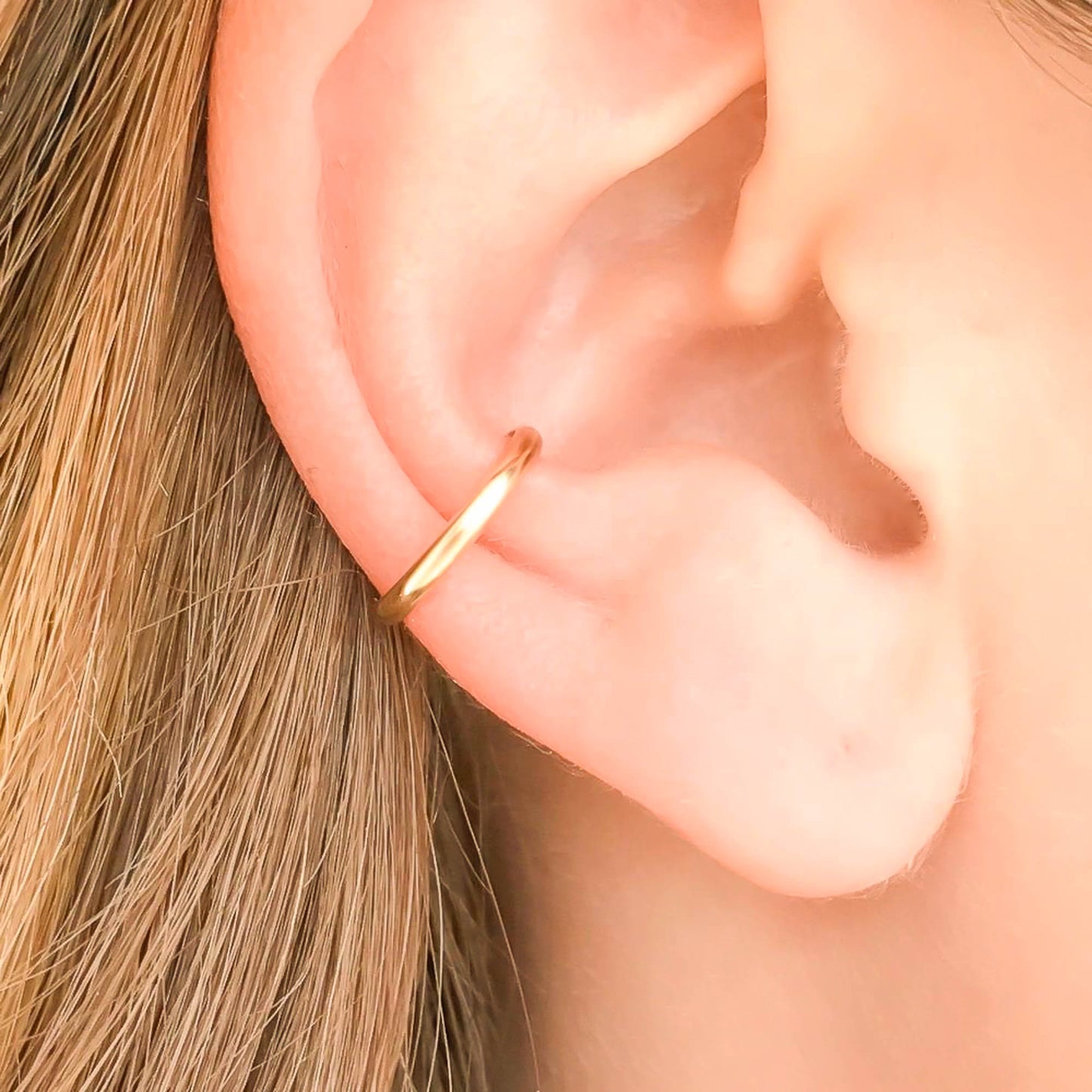 Half Round Gold Filled Ear Cuff