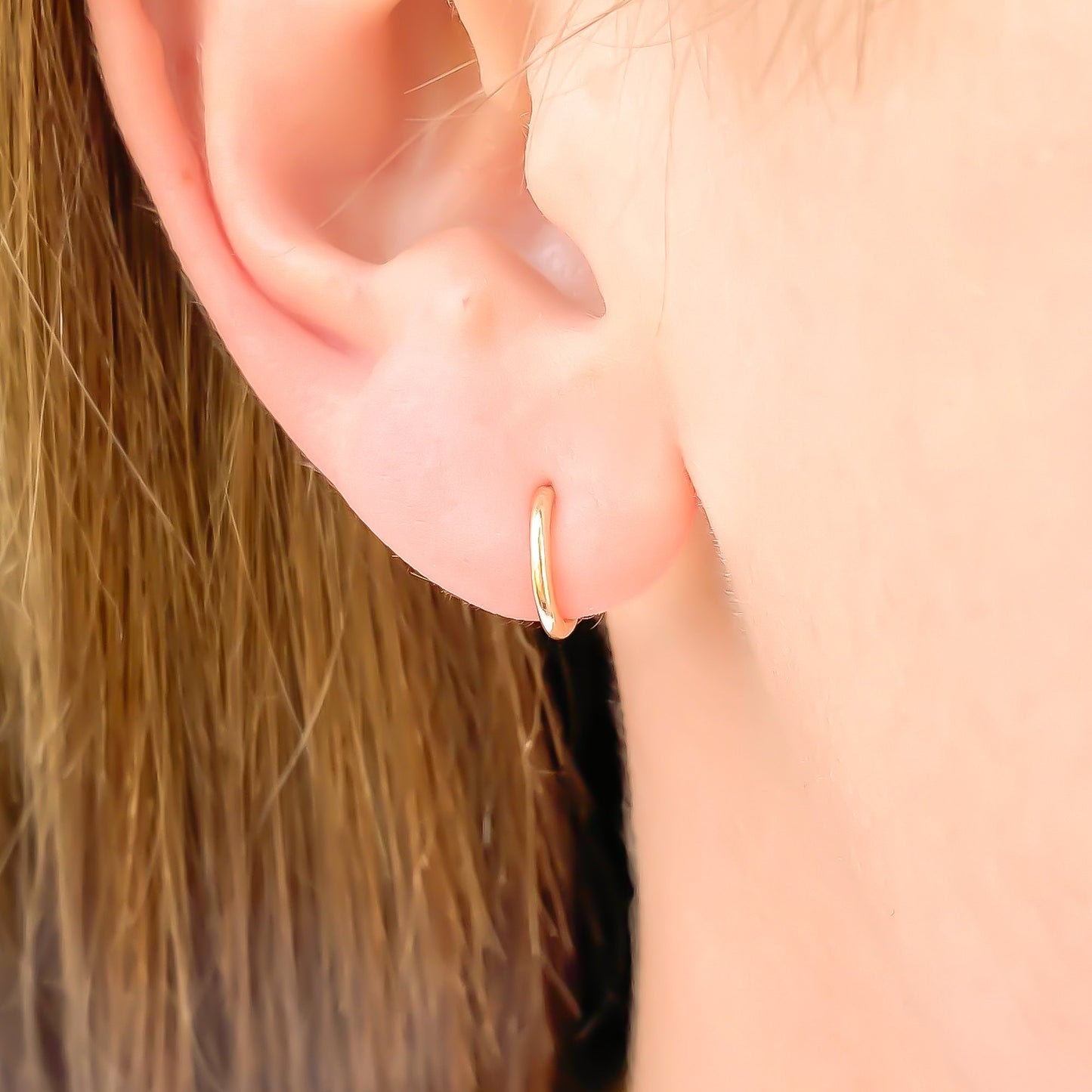 11mm Round Hoop Earrings, 14K Gold Filled