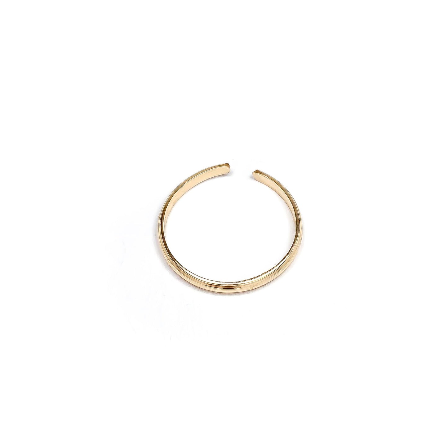 Dainty Half Round Toe Ring, 14K Gold Filled