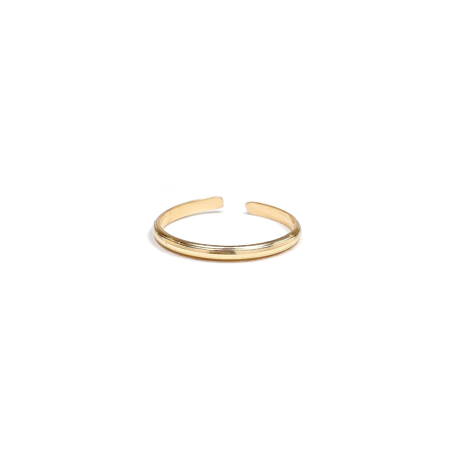 Dainty Half Round Toe Ring, 14K Gold Filled