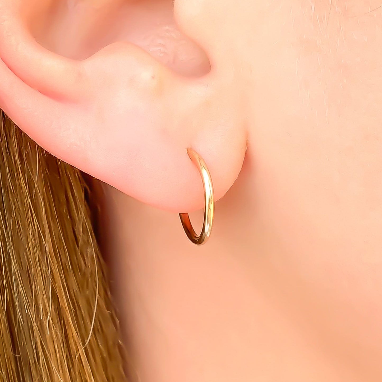 Hoop Earrings with Post, 12mm