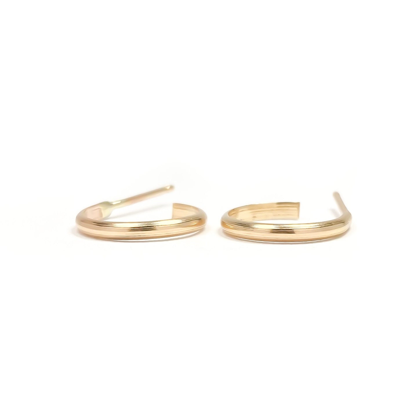 Hoop Earrings With Post, 14K Gold Filled