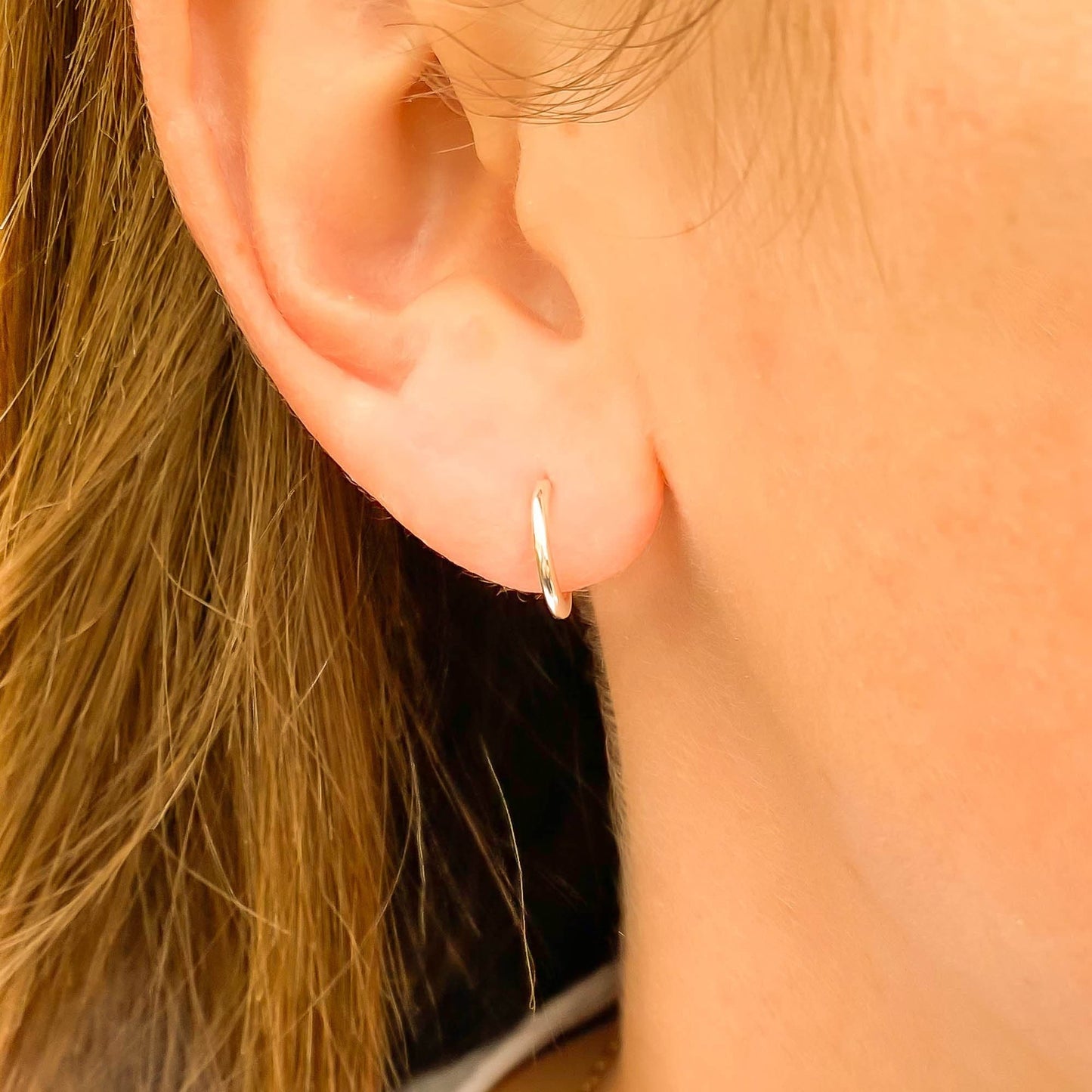 9mm Hoop Earrings with Post