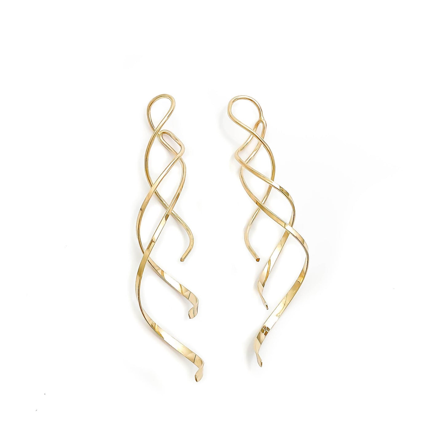 Double Spiral Earrings Long