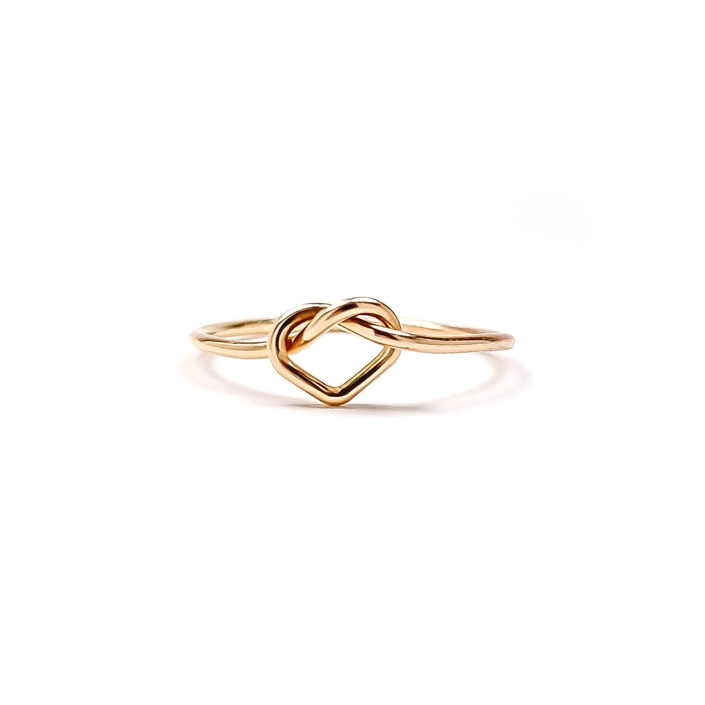 Heart Knot Ring, 14K Gold Filled