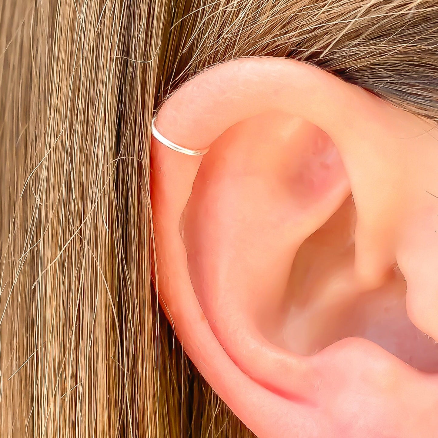 Cartilage Mini Ear Cuff, Sterling Silver