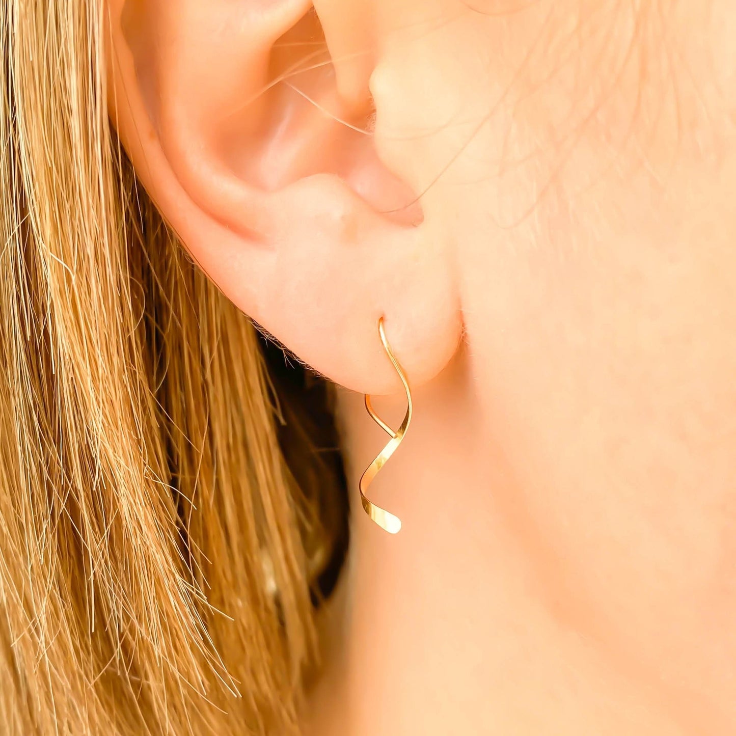 14K Gold Filled Mini Spiral Earrings
