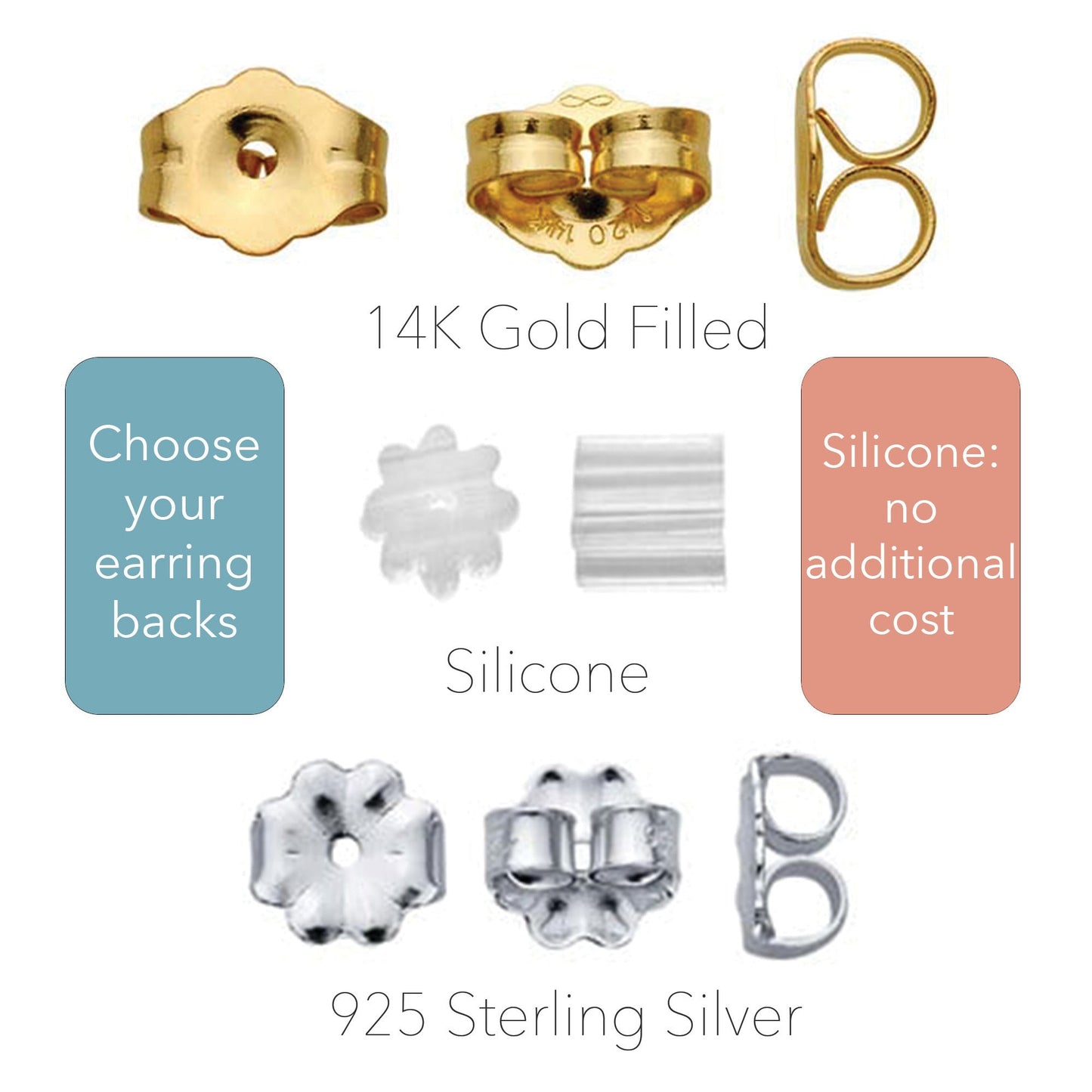Simulated Diamond Stud Earrings, Sterling Silver
