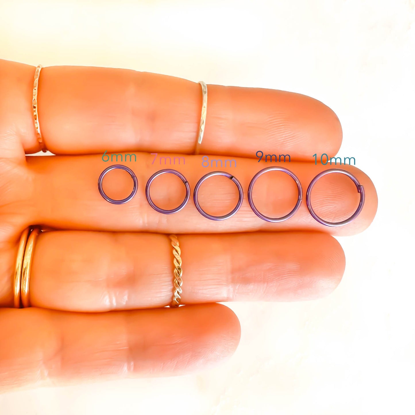 Purple & Midnight Niobium Continuous Hoops