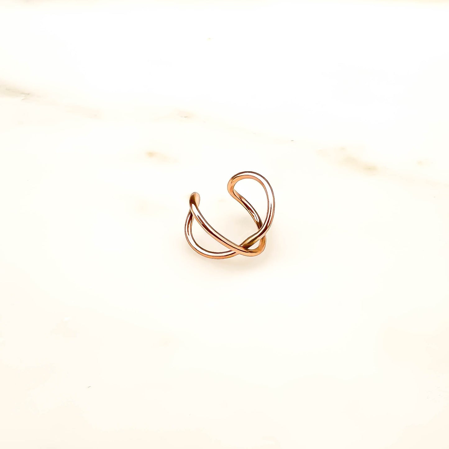 Top Cross Ear Cuff, 14K Rose Gold Filled