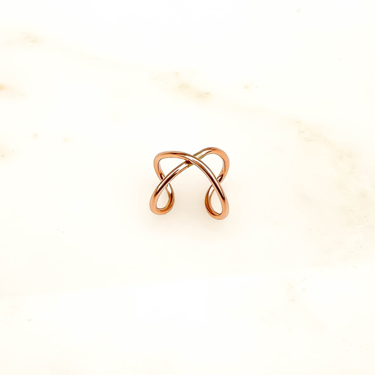 Top Cross Ear Cuff, 14K Rose Gold Filled