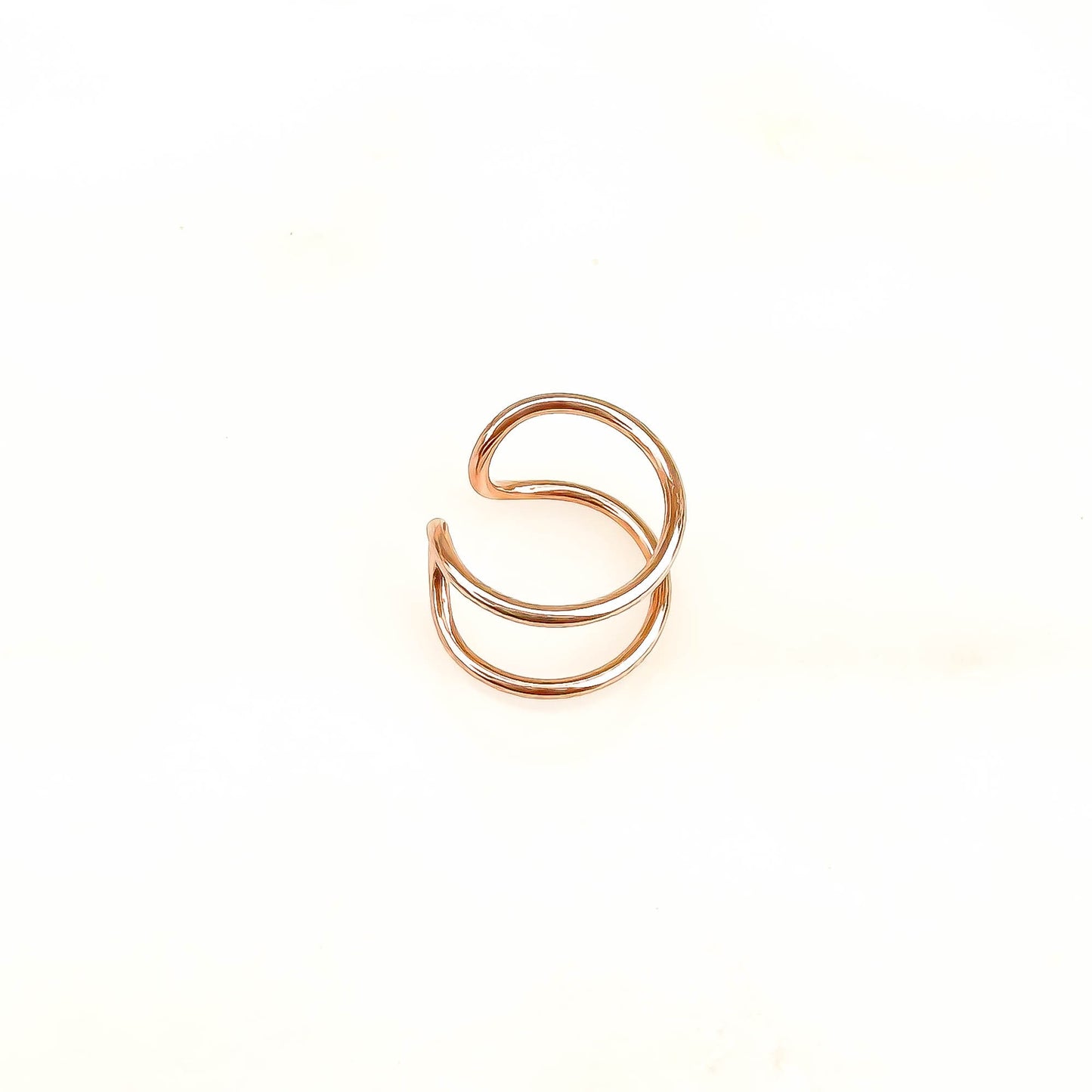 Two Line Cartilage Ear Cuff, 14K Rose Gold Filled