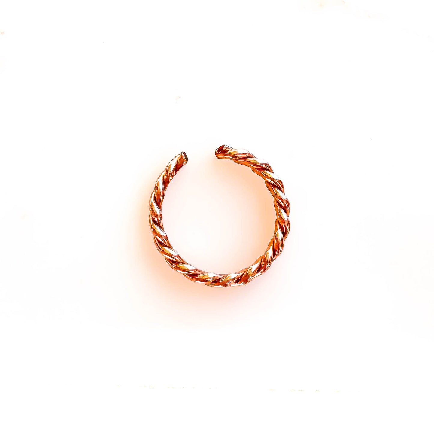 Twist Toe Ring, 14K Rose Gold Filled