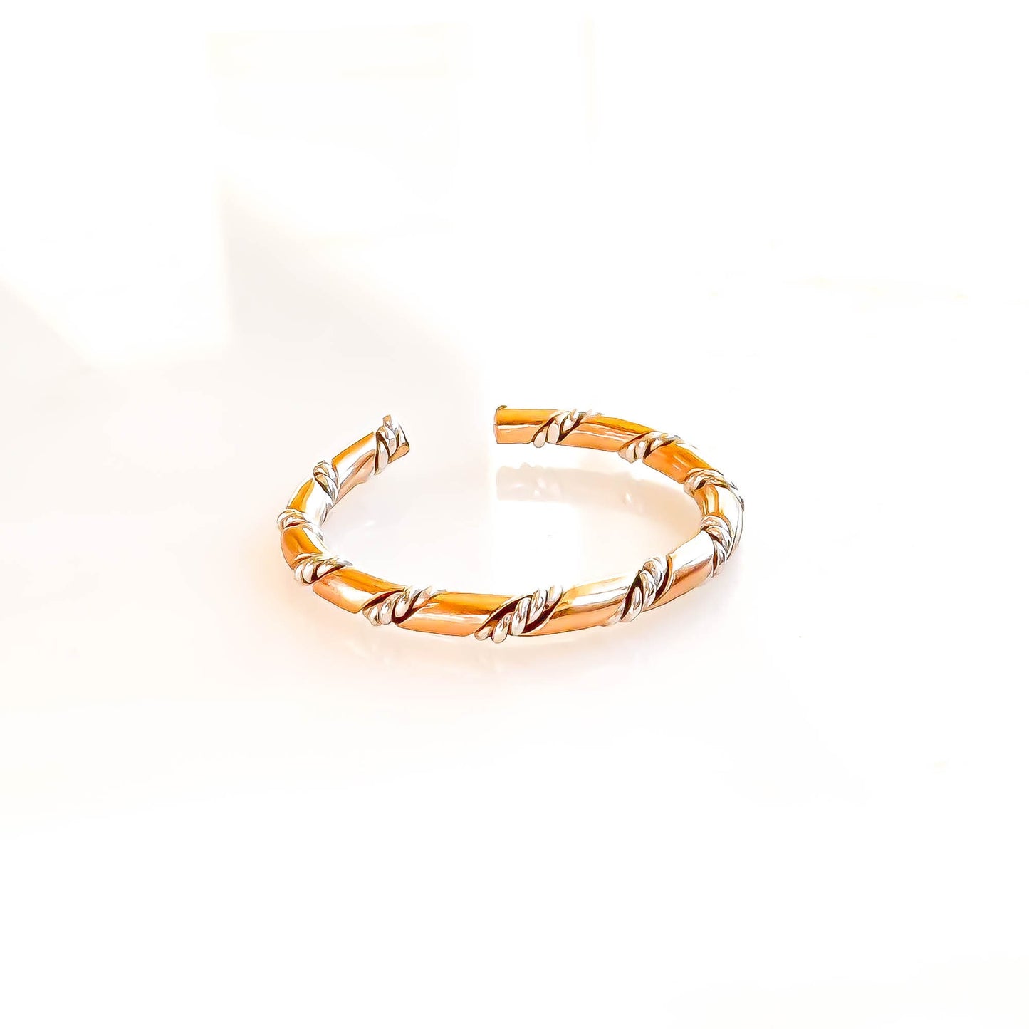 Twisted Toe Ring, 14K Gold Filled & Silver