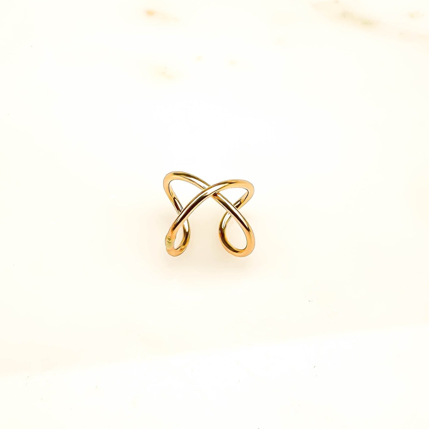 Top Cross Ear Cuff, 14K Gold Filled