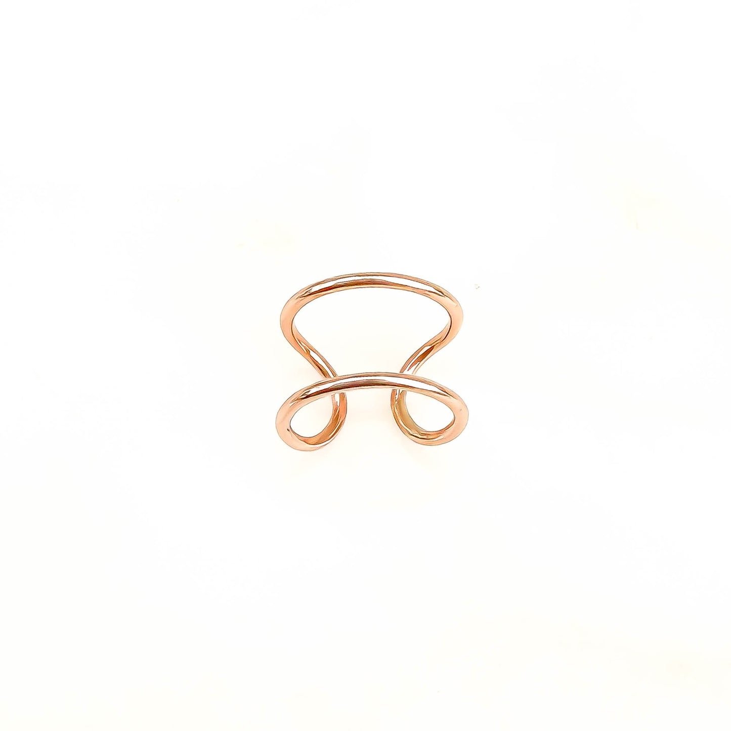 Two Line Cartilage Ear Cuff, 14K Rose Gold Filled