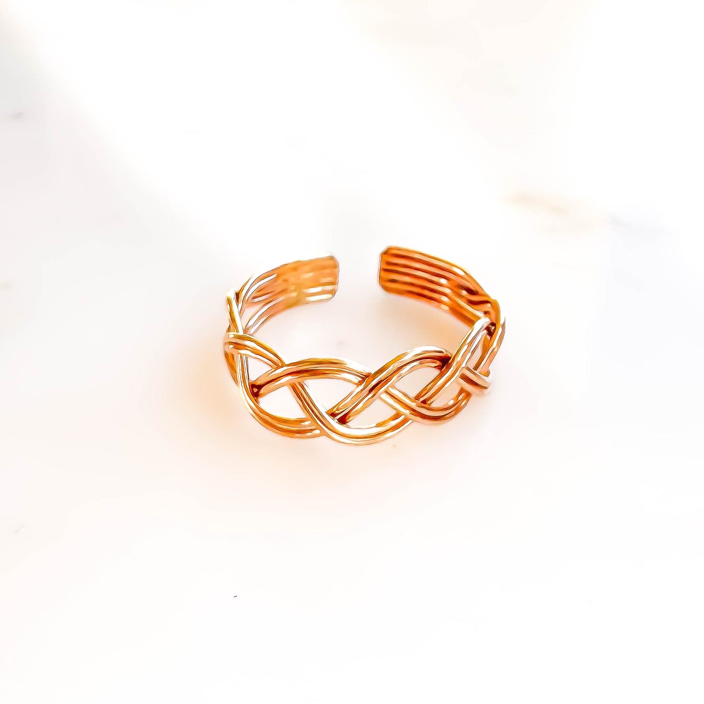 Braided Toe Ring, 14K Gold Filled